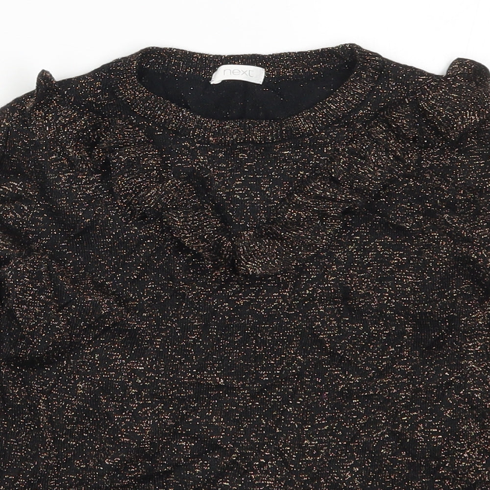 NEXT Girls Brown  Knit Pullover Jumper Size 6 Years