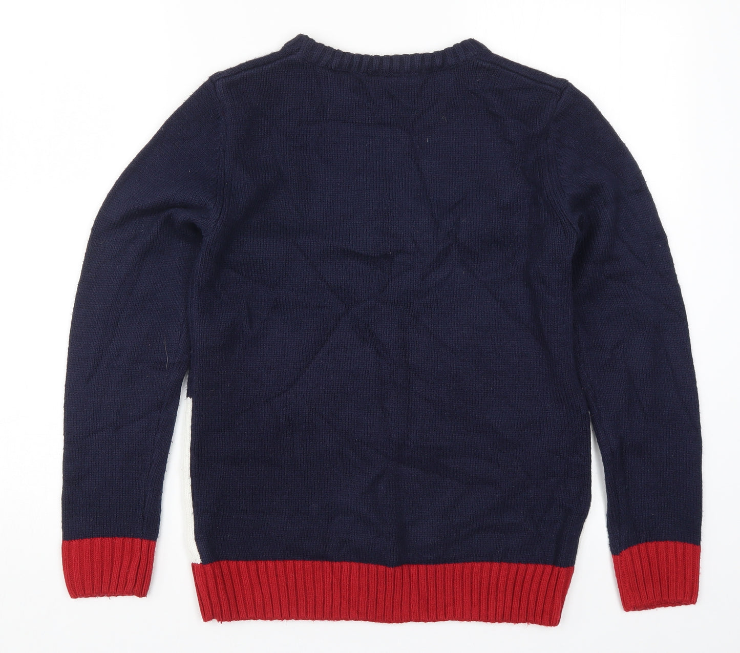 Matalan Boys Blue  Knit Pullover Jumper Size 12-13 Years  - Rudolph Penguin