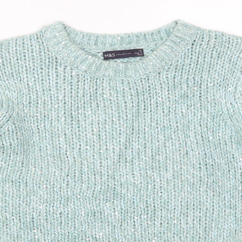 Marks and Spencer Womens Blue  Knit Pullover Jumper Size 12
