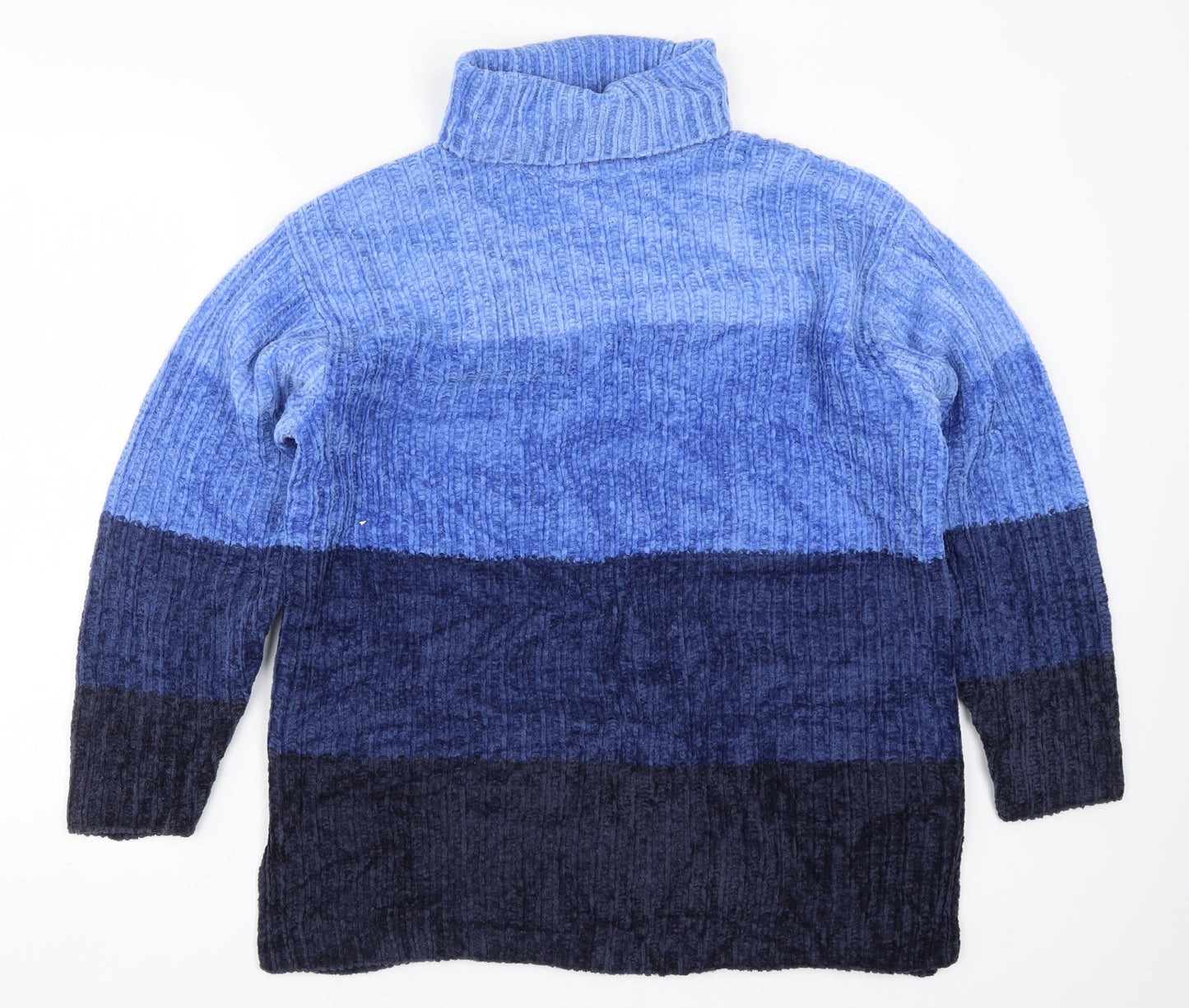 The Collection Womens Blue Striped Knit Pullover Jumper Size S
