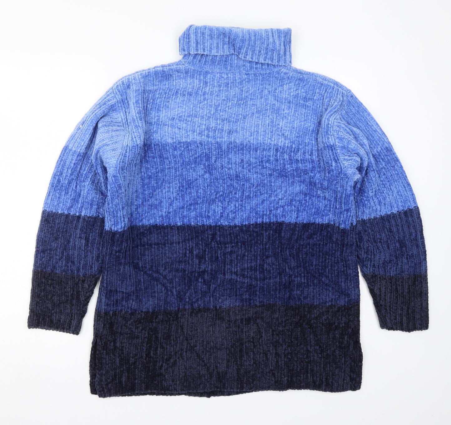 The Collection Womens Blue Striped Knit Pullover Jumper Size S