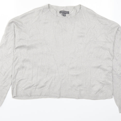 Primark Womens Silver  Knit Pullover Jumper Size 14
