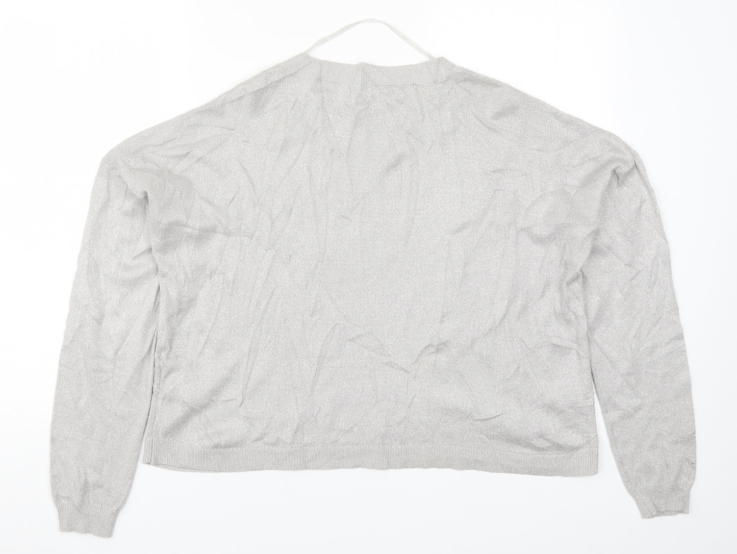 Primark Womens Silver  Knit Pullover Jumper Size 14