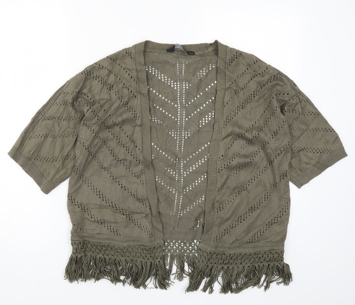 Dorothy Perkins Womens Green  Knit Cardigan Jumper Size S