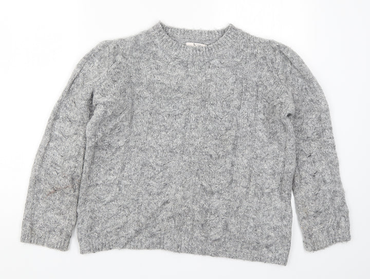 TU Womens Grey Knit Pullover Jumper Size 10