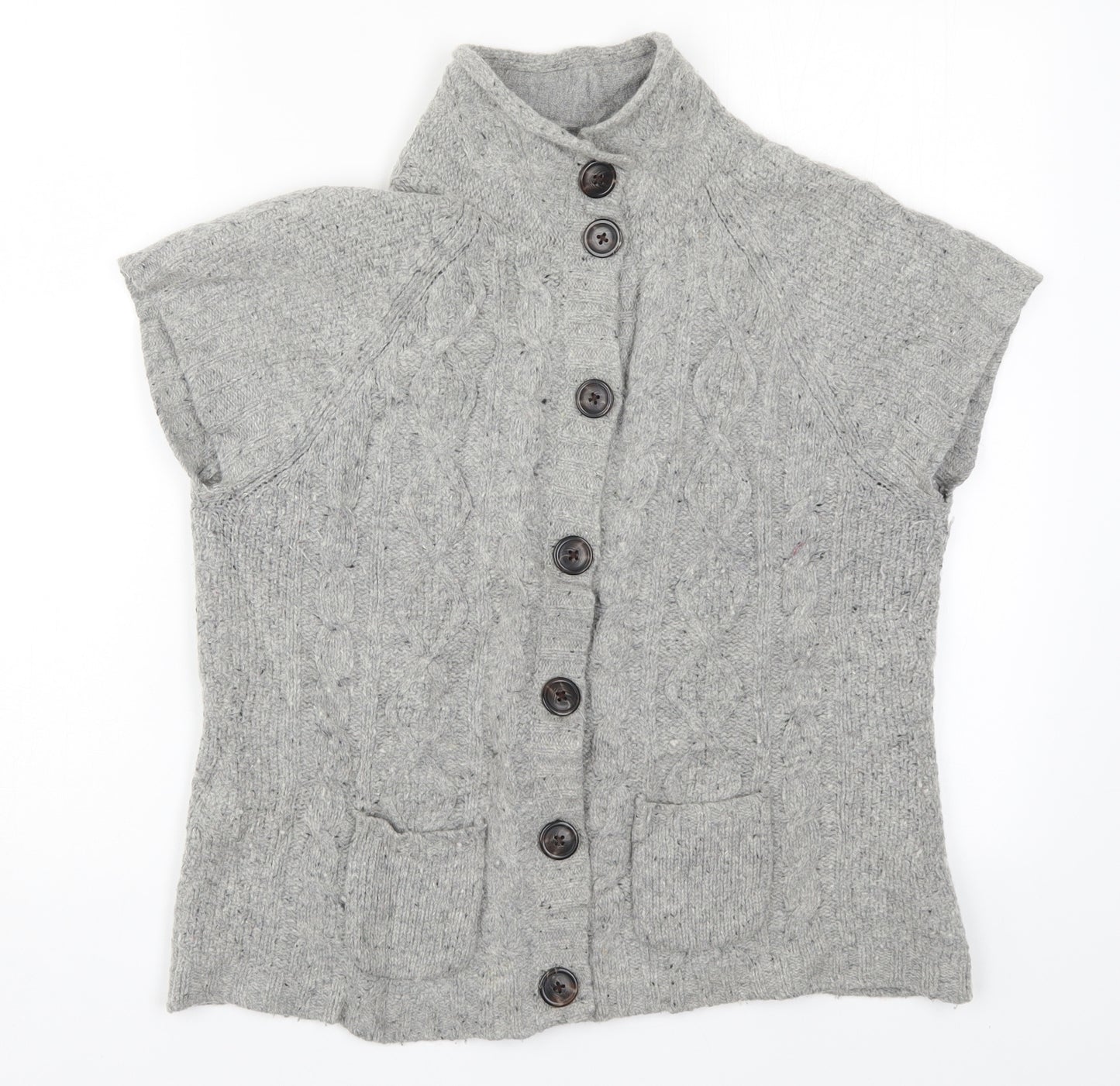 Seasalt Womens Grey  Knit Cardigan Jumper Size 12
