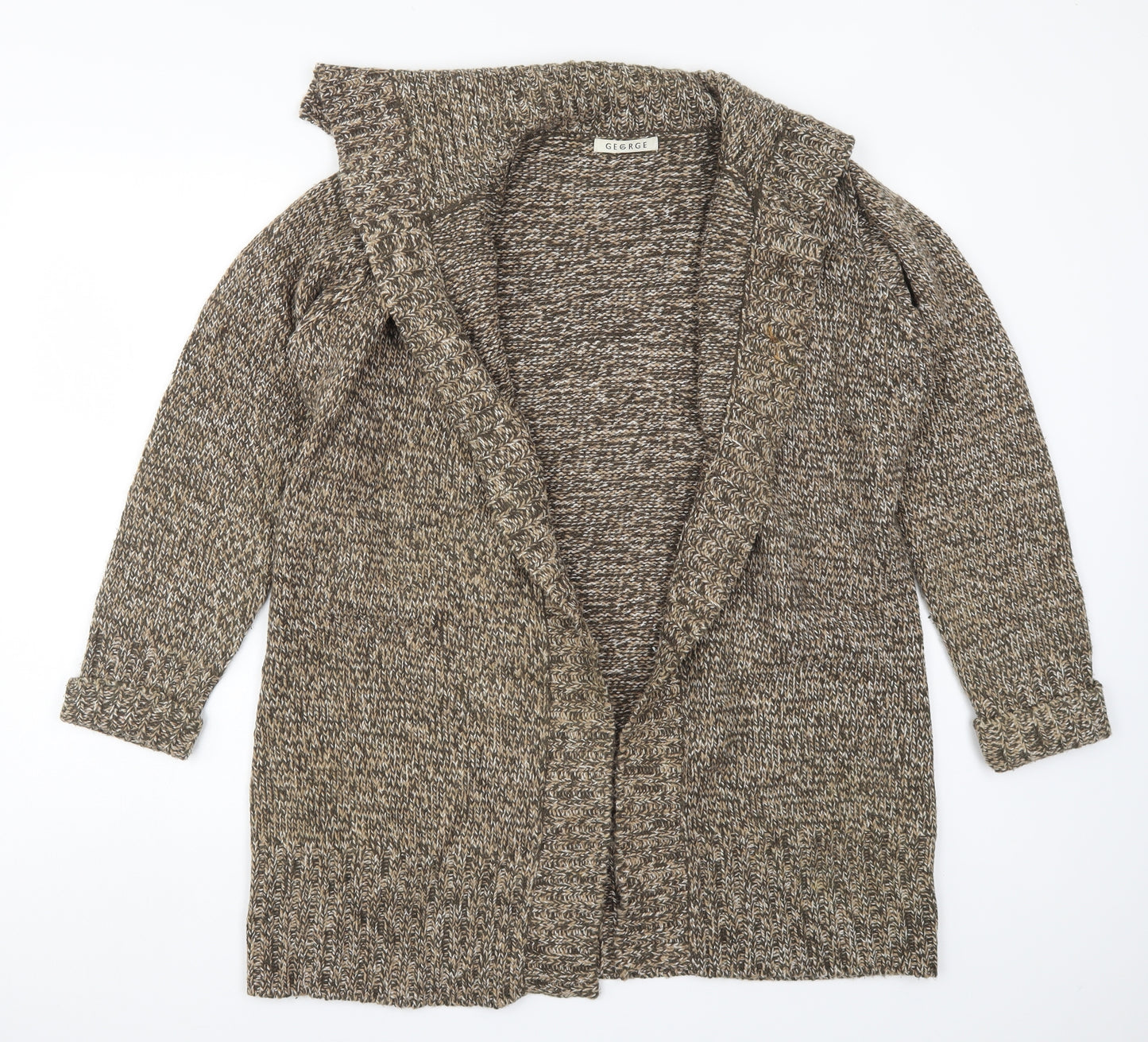 George Womens Brown  Knit Cardigan Jumper Size 18