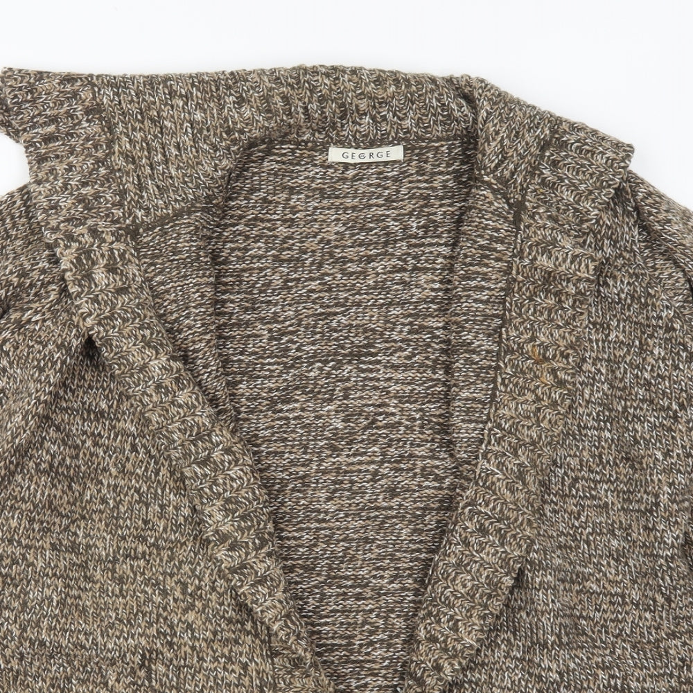 George Womens Brown  Knit Cardigan Jumper Size 18