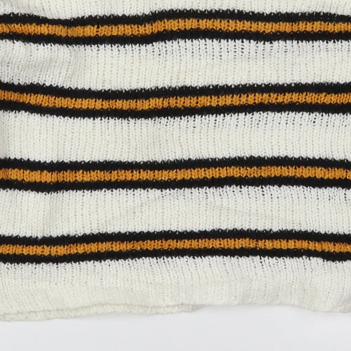 Primark Womens Yellow Striped Knit Pullover Jumper Size 12