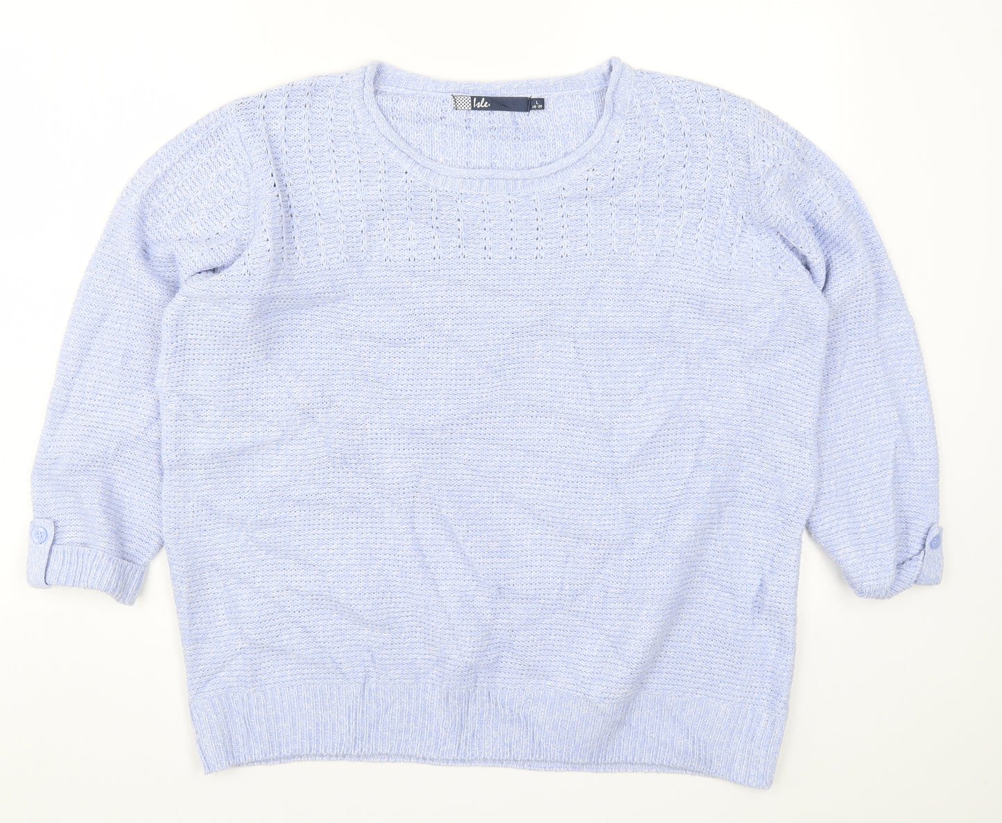 Isle Womens Blue  Knit Pullover Jumper Size 18