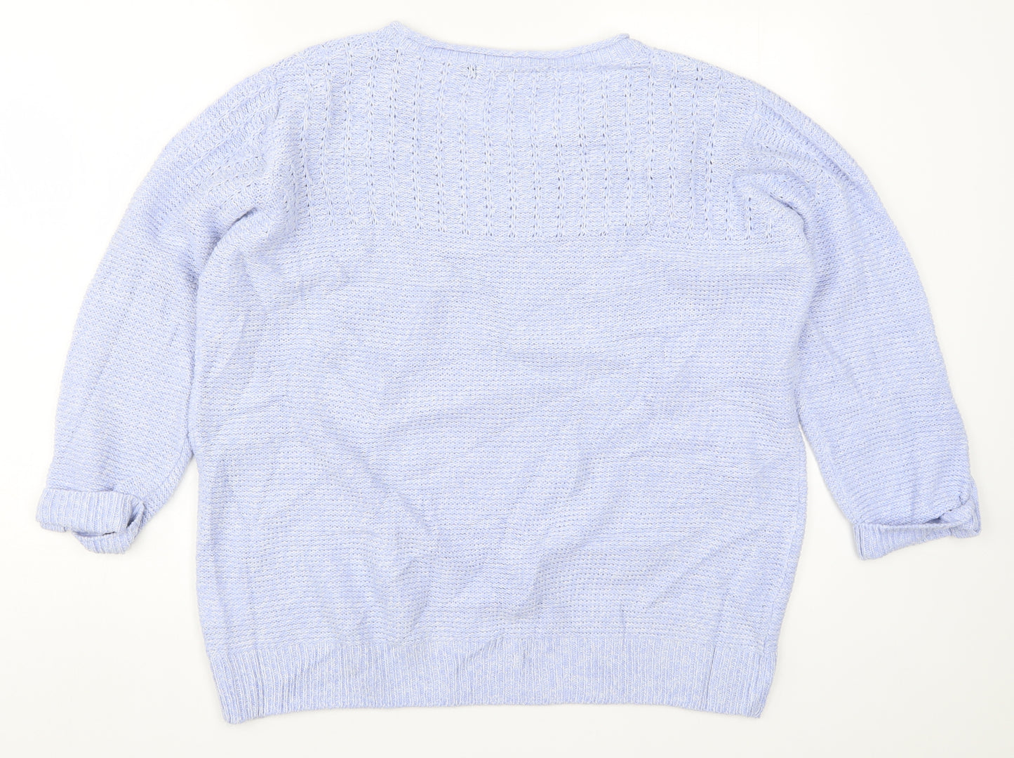 Isle Womens Blue  Knit Pullover Jumper Size 18