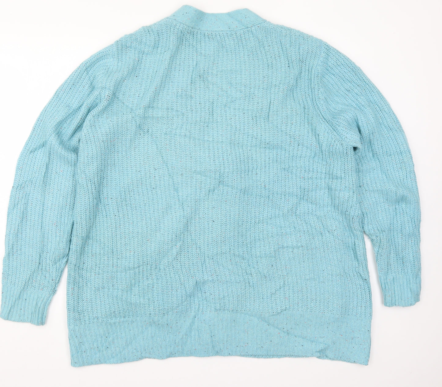 Marks and Spencer Womens Blue  Knit Cardigan Jumper Size XL