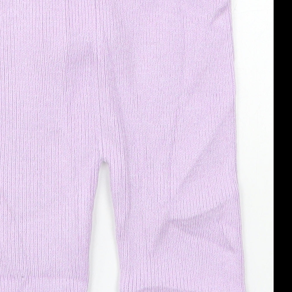 Marks and Spencer Girls Purple   Sweatpants Trousers Size 6-9 Months