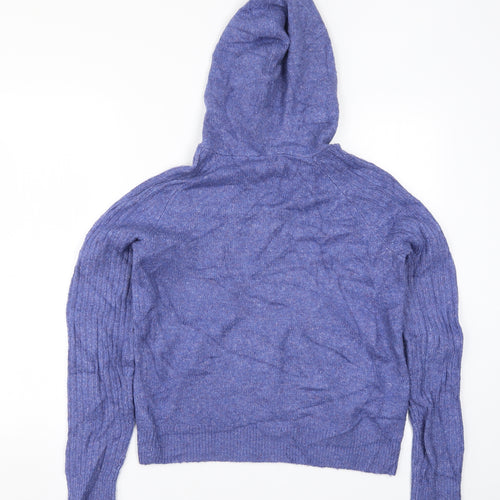 Marks and Spencer Womens Blue  Knit Pullover Hoodie Size XS