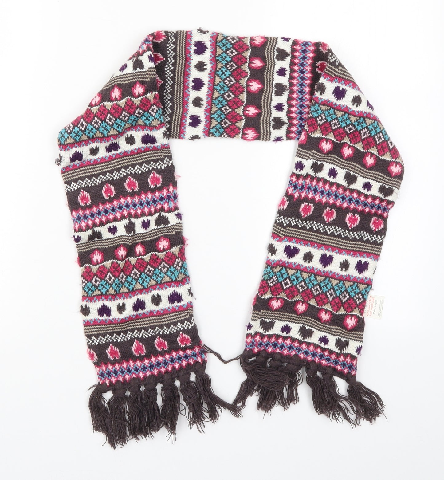 Matalan Girls Multicoloured Geometric  Rectangle Scarf Scarves & Wraps One Size