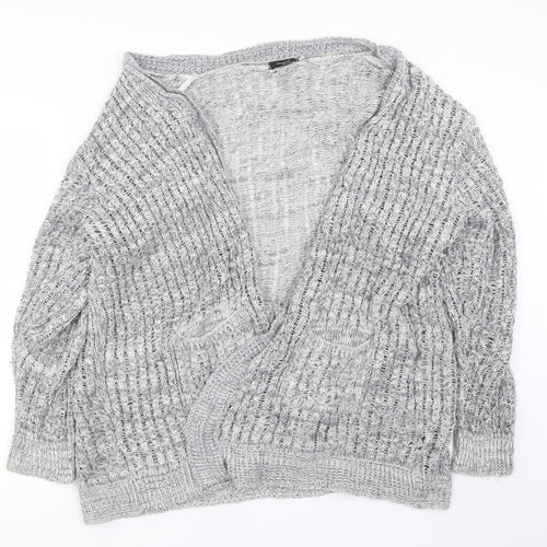 Glimpse Design Womens Grey  Knit Cardigan Jumper Size M
