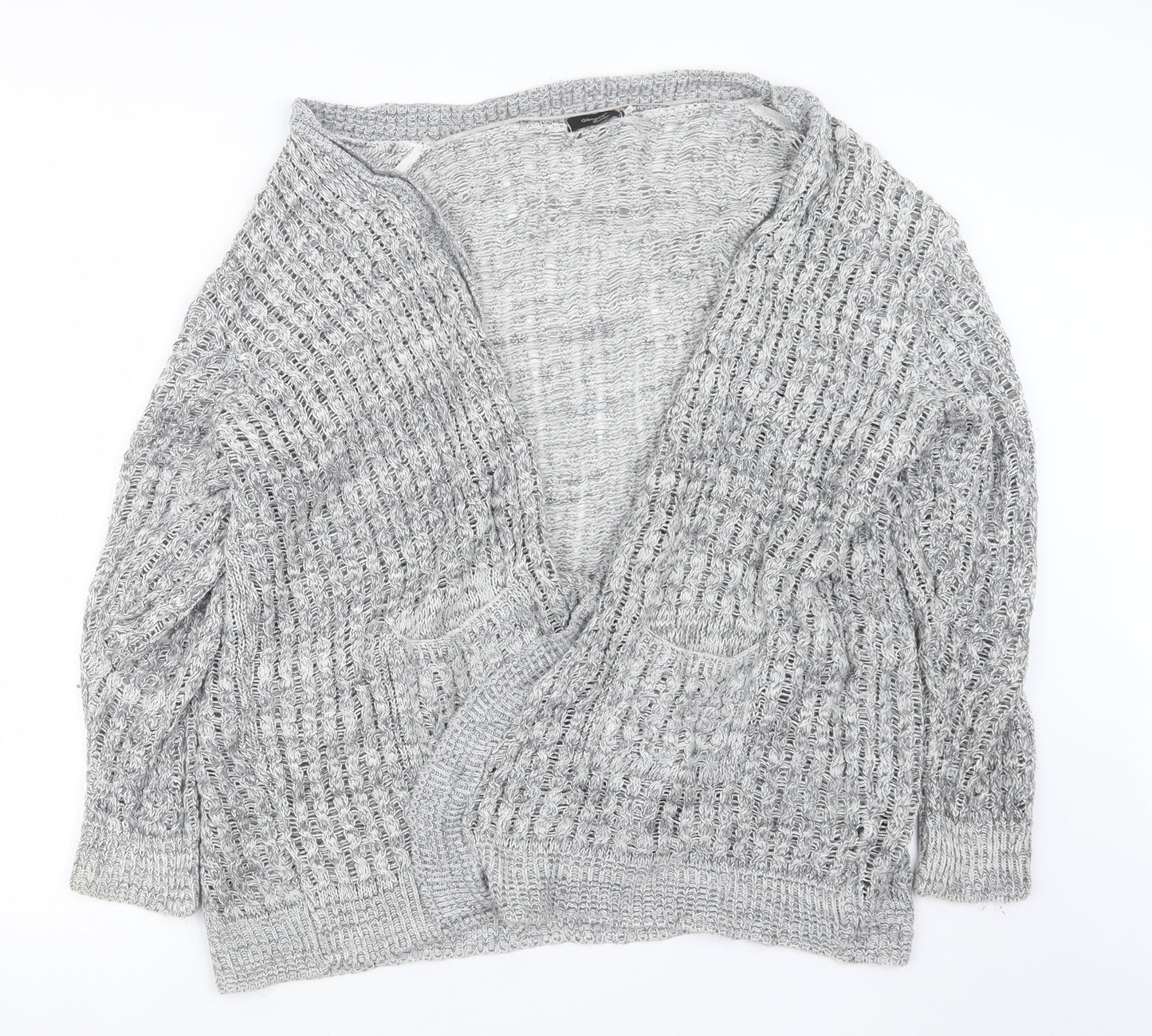 Glimpse Design Womens Grey  Knit Cardigan Jumper Size M