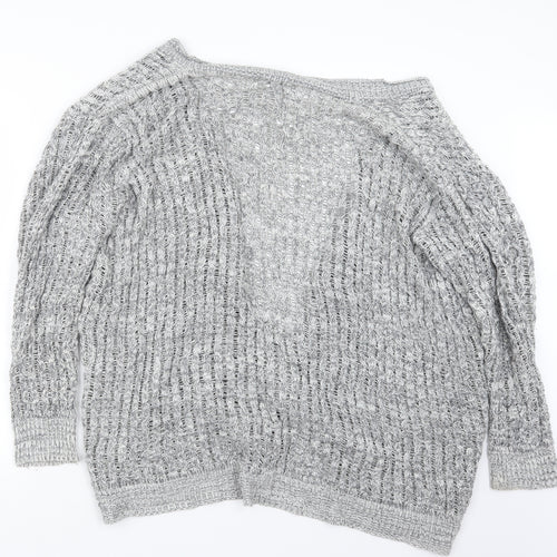 Glimpse Design Womens Grey  Knit Cardigan Jumper Size M
