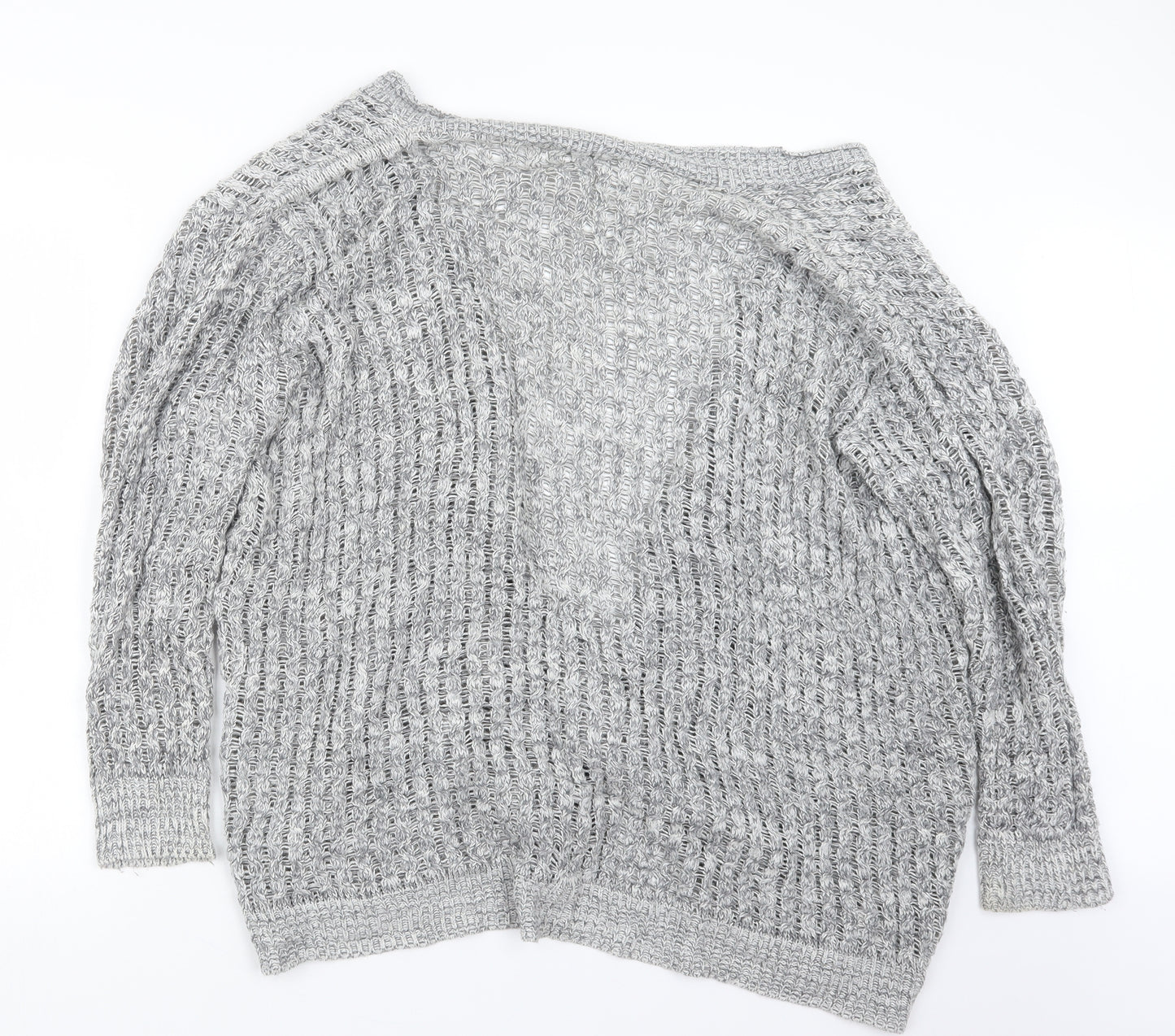 Glimpse Design Womens Grey  Knit Cardigan Jumper Size M