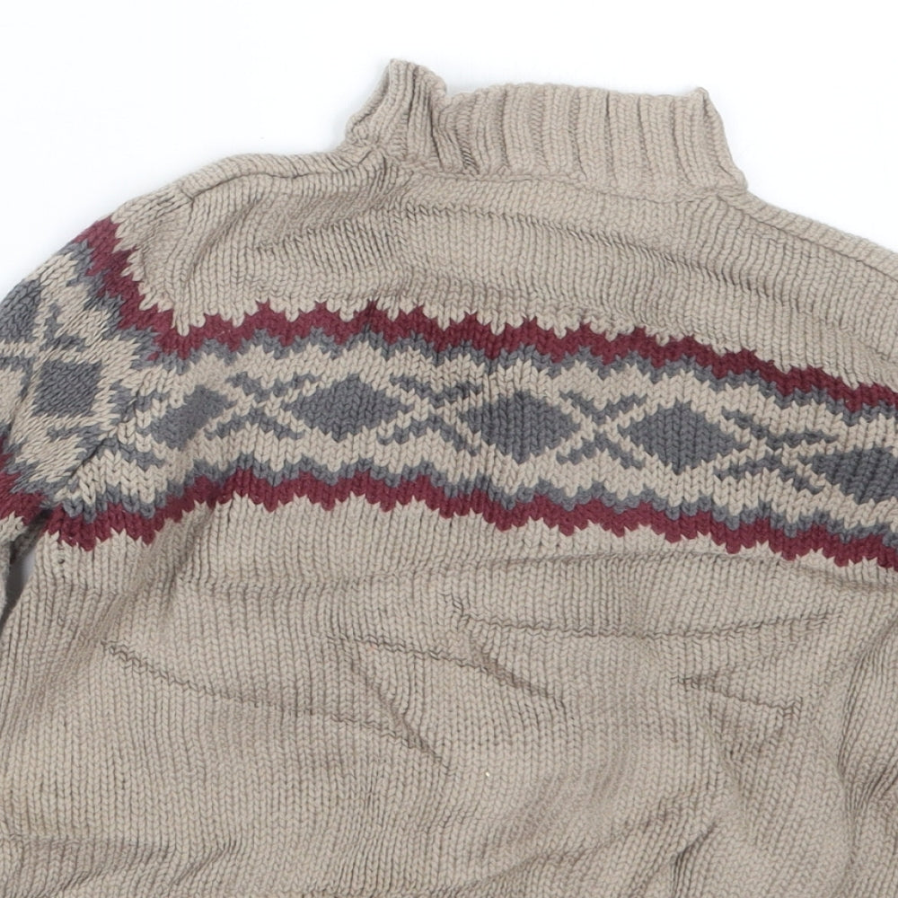Mini Club Boys Beige  Knit Cardigan Jumper Size 2-3 Years