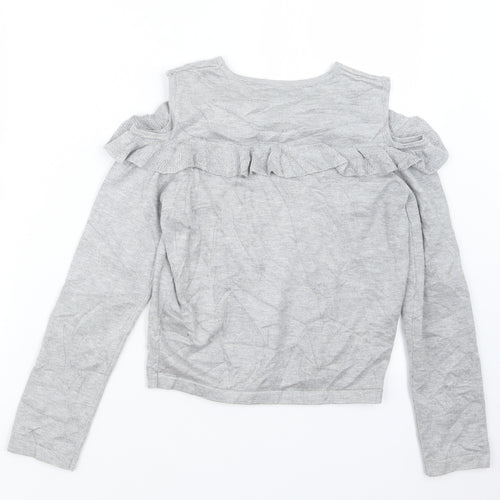 Miss E-vie Girls Grey   Pullover Jumper Size 11-12 Years