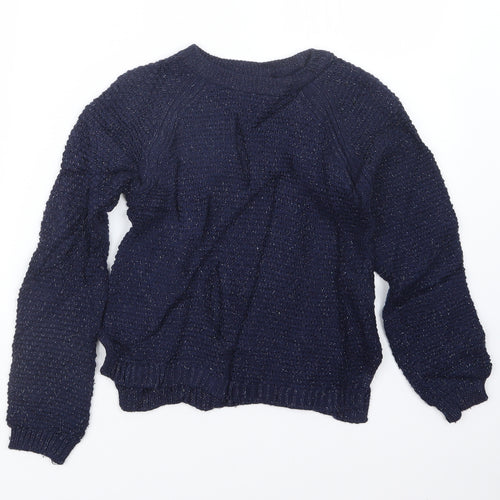 Gap Girls Blue  Knit Pullover Jumper Size 10-11 Years
