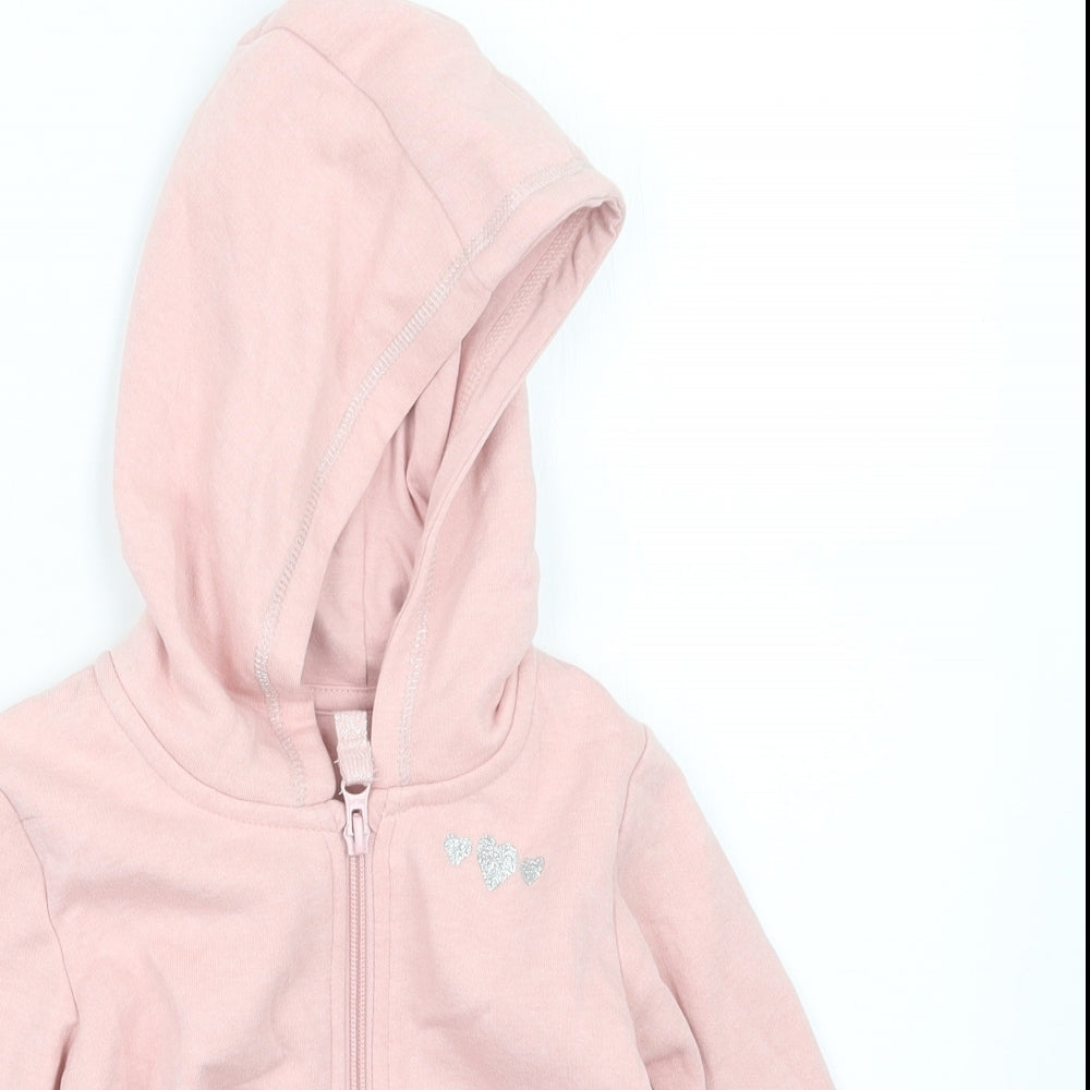 Matalan Girls Pink   Full Zip Hoodie Size 3-4 Years