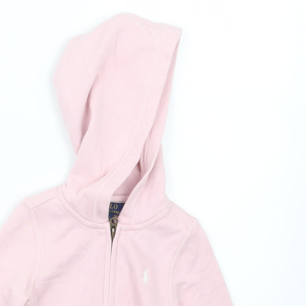 Polo Ralph Lauren Girls Pink   Full Zip Hoodie Size 3 Years