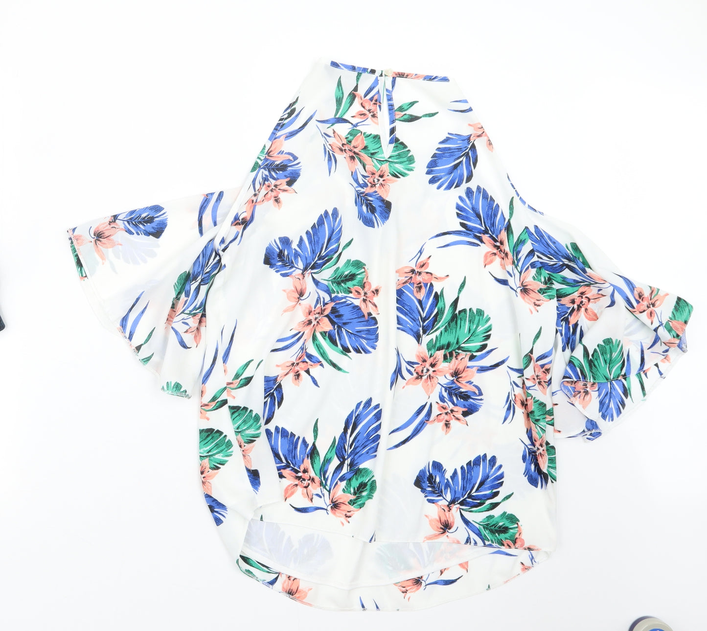 F&F Womens Blue Floral  Basic Blouse Size 14
