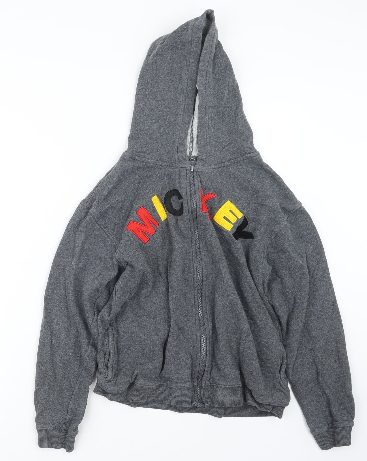Disney Girls Grey   Full Zip Hoodie Size 12 Years  - Mickey Mouse