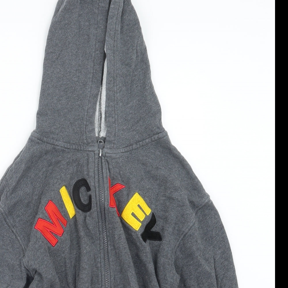 Disney Girls Grey   Full Zip Hoodie Size 12 Years  - Mickey Mouse
