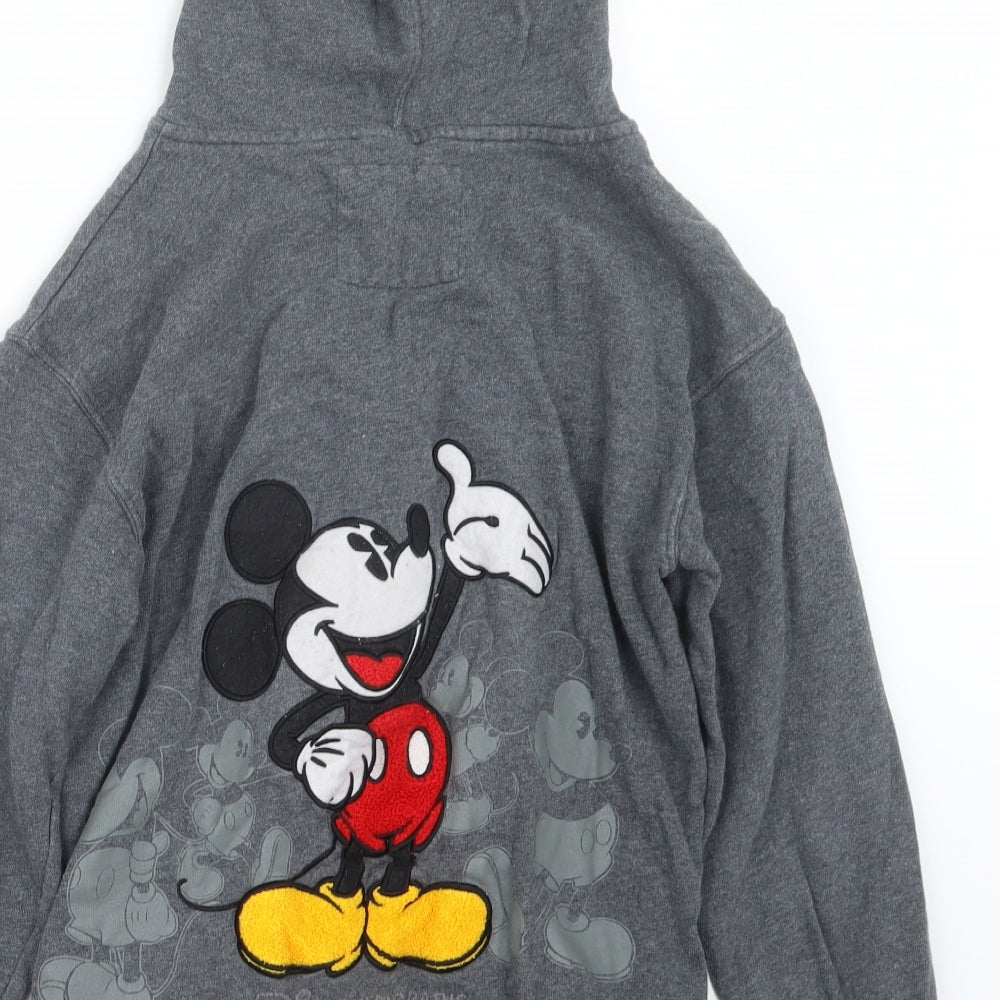Disney Girls Grey   Full Zip Hoodie Size 12 Years  - Mickey Mouse