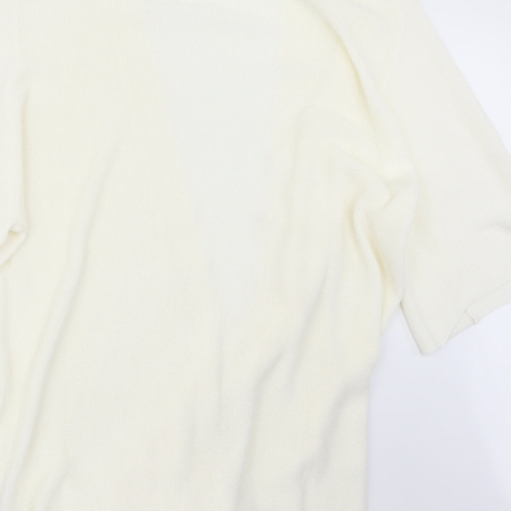 BHS Womens Ivory  Knit Cardigan Jumper Size L