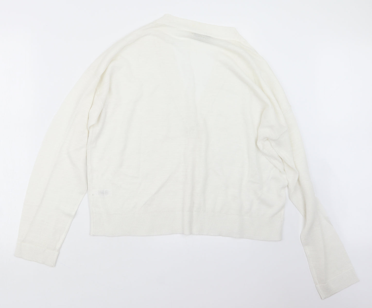 George Womens White  Knit Cardigan Jumper Size 20