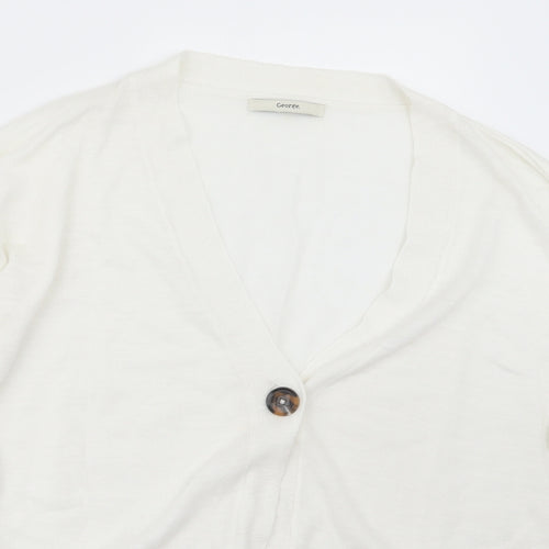 George Womens White  Knit Cardigan Jumper Size 20