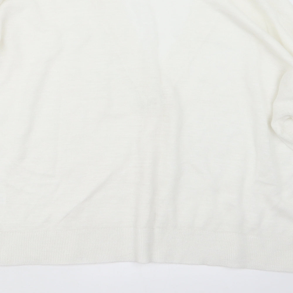 George Womens White  Knit Cardigan Jumper Size 20