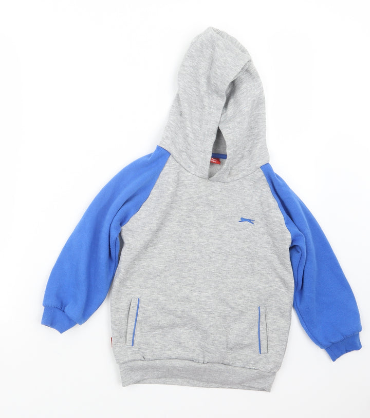 Slazenger Boys Grey   Pullover Hoodie Size 5-6 Years
