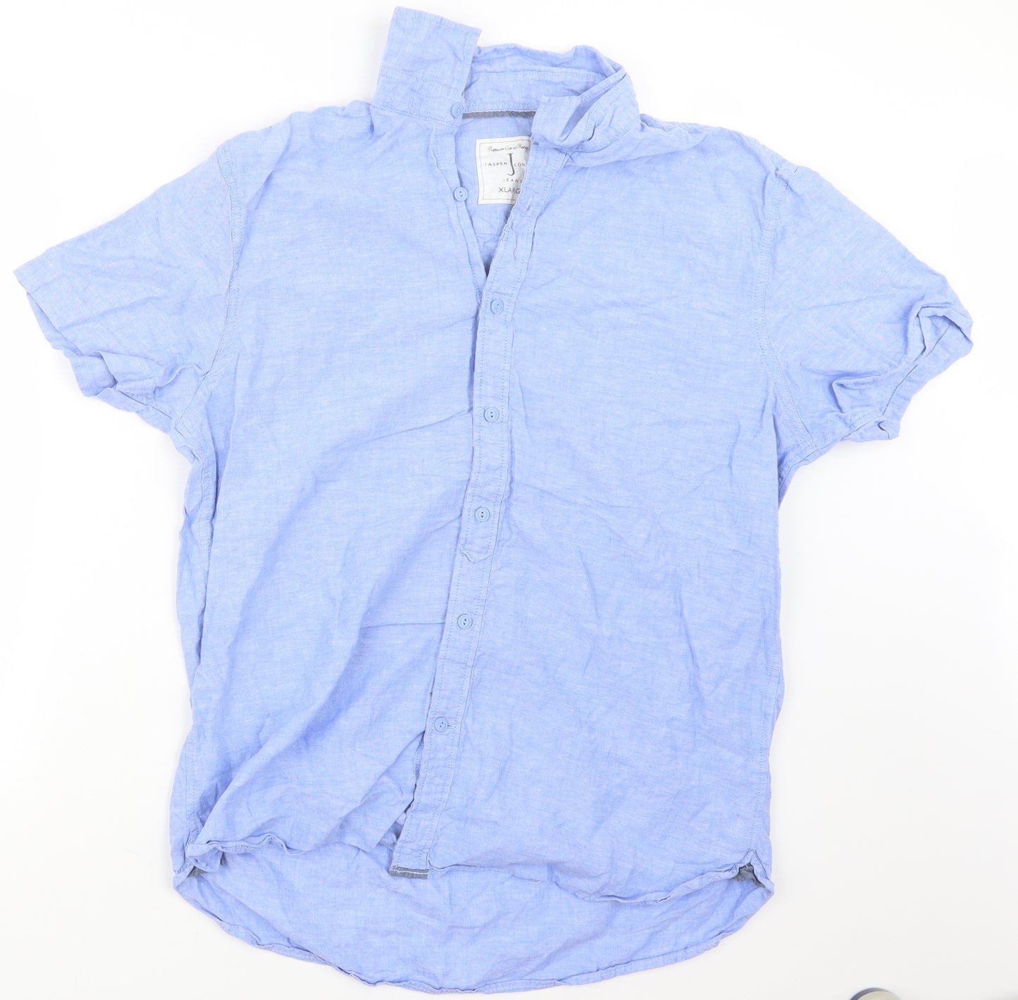 Jasper Conran Mens Blue    Button-Up Size XL