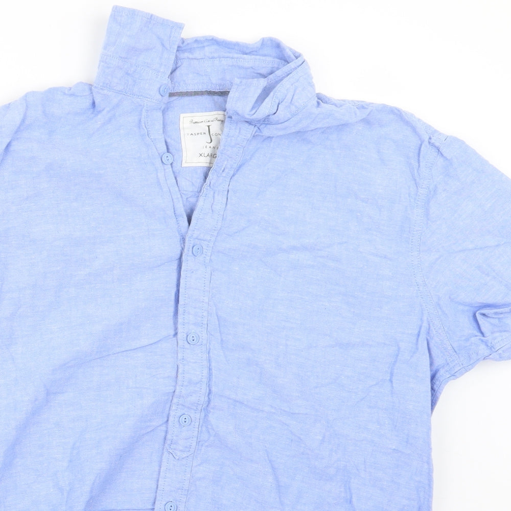 Jasper Conran Mens Blue    Button-Up Size XL