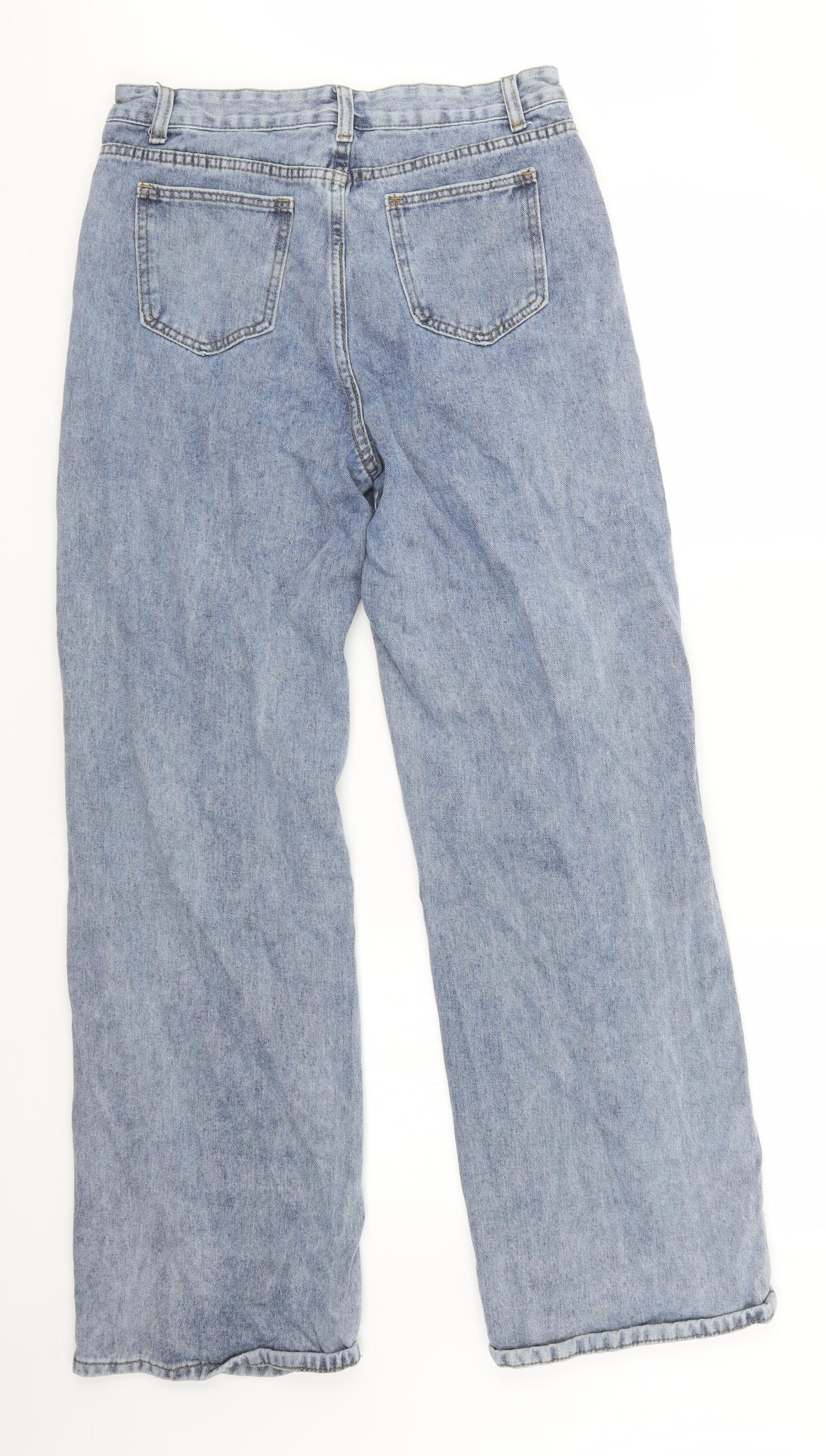 SheIn Womens Blue  Denim Straight Jeans Size L L30 in