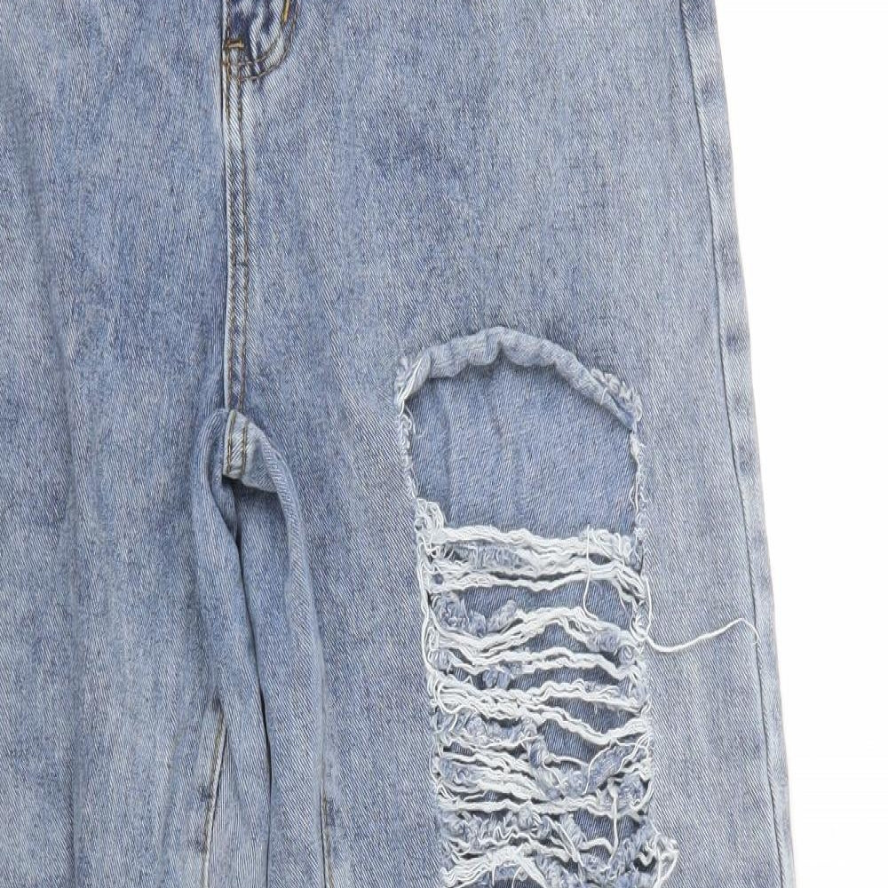 SheIn Womens Blue  Denim Straight Jeans Size L L30 in