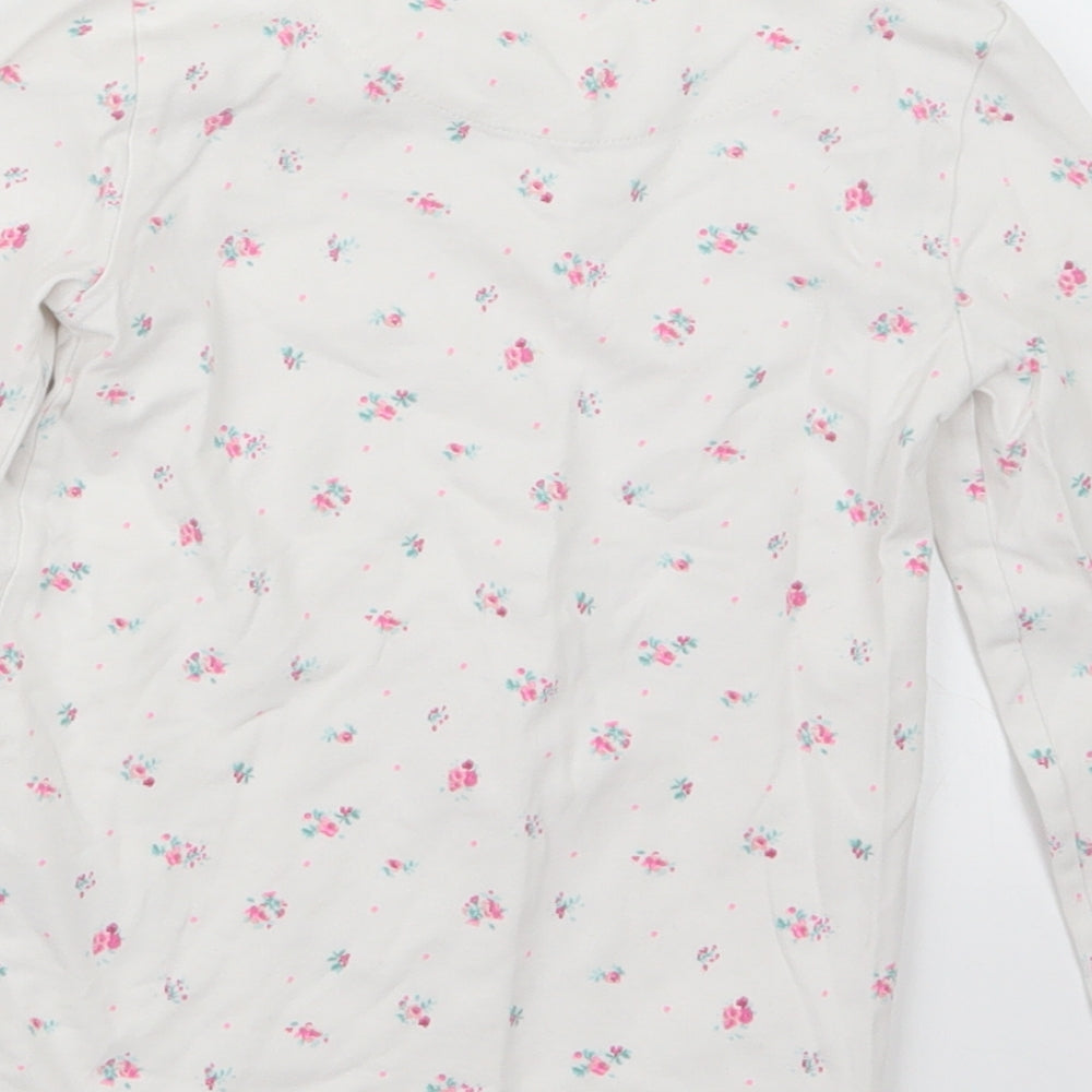 Marks and Spencer Girls White Floral  Top Pyjama Set Size 6-7 Years