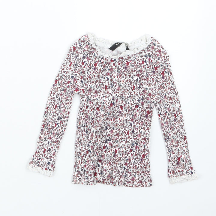 George Purple Floral Basic T-Shirt Size 12-18 Months