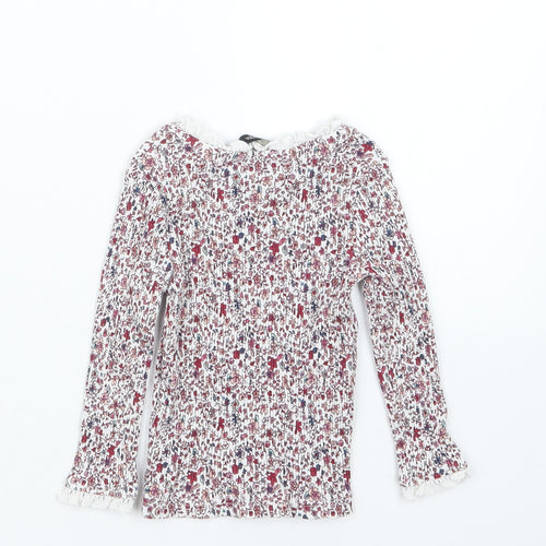 George  Purple Floral  Basic T-Shirt Size 12-18 Months