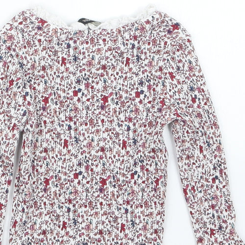 George  Purple Floral  Basic T-Shirt Size 12-18 Months