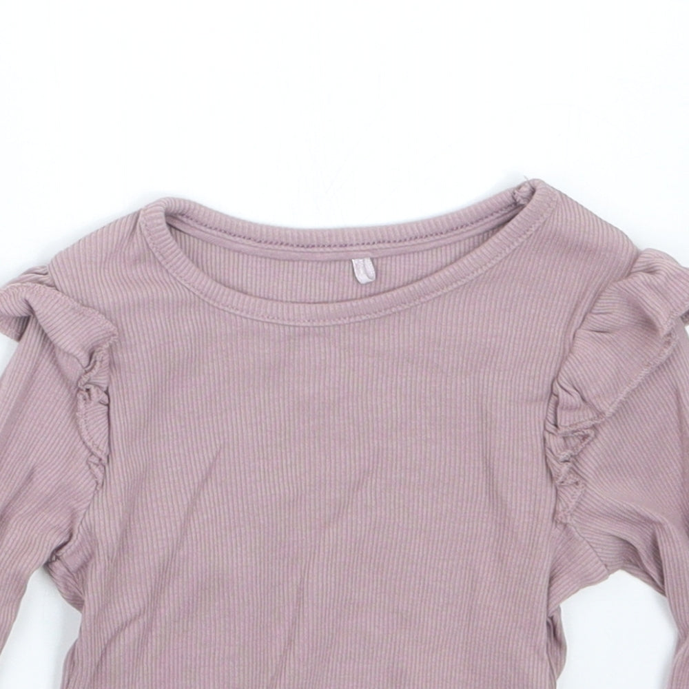 George Girls Purple   Basic T-Shirt Size 12-18 Months