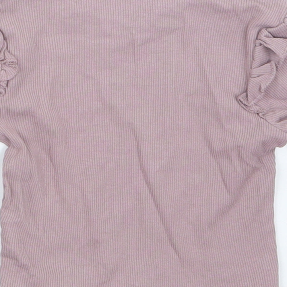George Girls Purple   Basic T-Shirt Size 12-18 Months