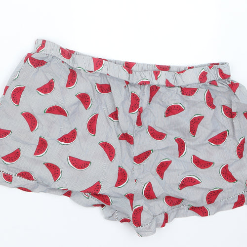 Preworn Womens Red Geometric  Hot Pants Shorts Size M