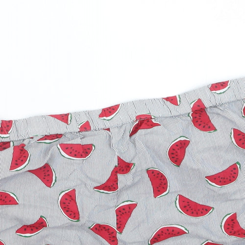 Preworn Womens Red Geometric  Hot Pants Shorts Size M