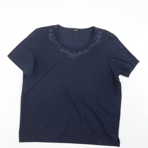 BM Womens Blue  Knit Pullover Jumper Size M